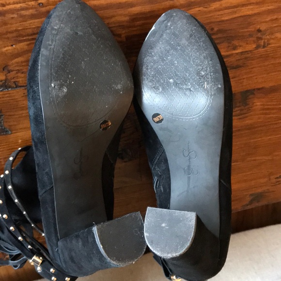 Jessica Simpson Black Suede Size 9 Boot - Picture 3 of 4